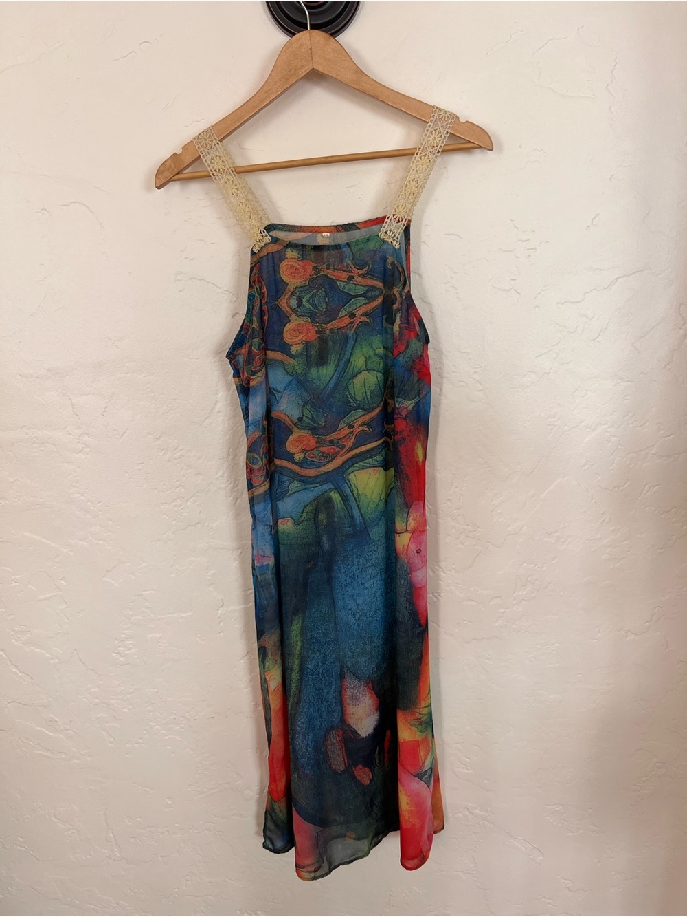 Staud Style Sheer Maxi Crochet Dress Y2K